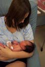 Mommy and Babe get acquainted