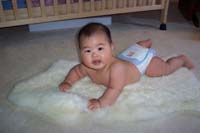 Stretching out on my rug